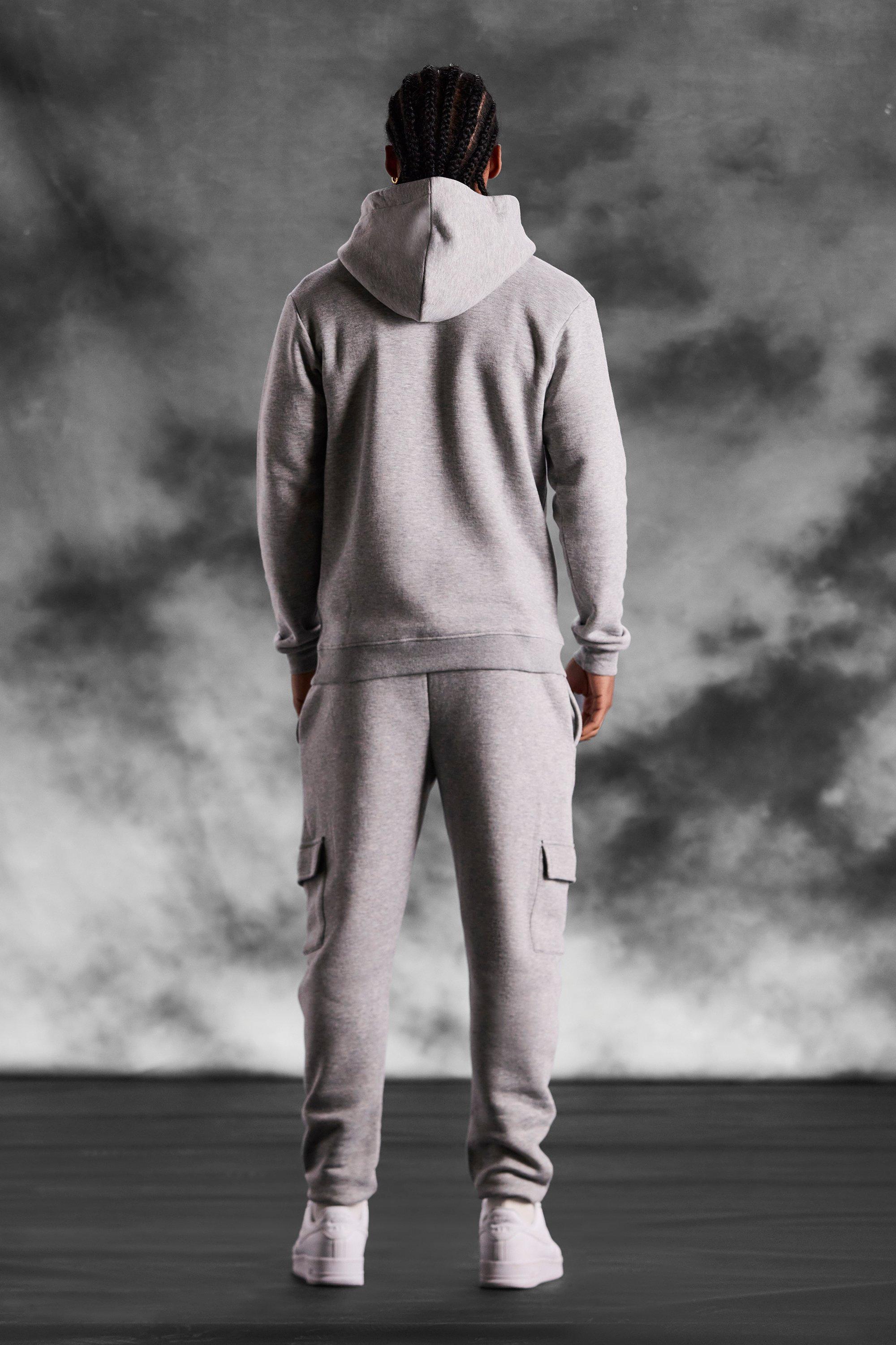 Mens slim hotsell fit grey hoodie